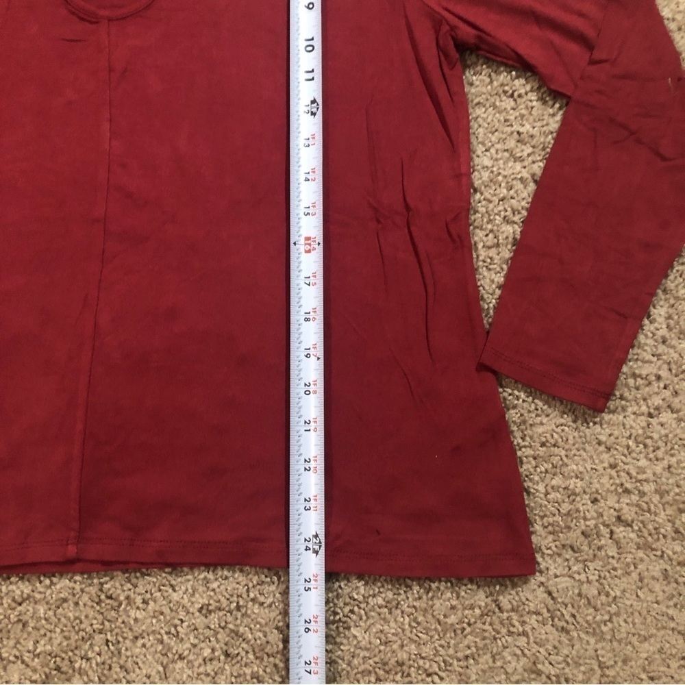 Eloquii Crossover Cutout Neckline Top in Burnt Russet Red 18/20 - Picture 7 of 9